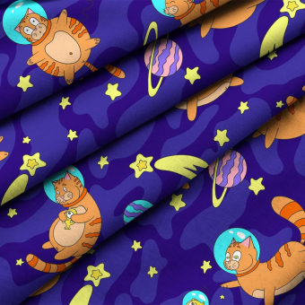 Детское постельное белье "WENGE" Kids 1,5 сп. арт. 60097-1/0222-63 Astronaut cat (нав. 70х70)